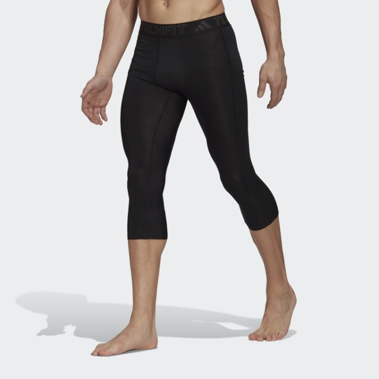 Collant 3/4 Techfit Training Noir Adidas