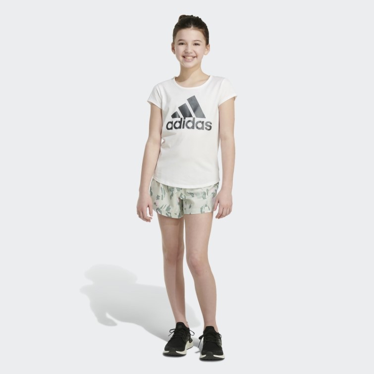 Adidas Short Vert Tissé à Imprimé Allover