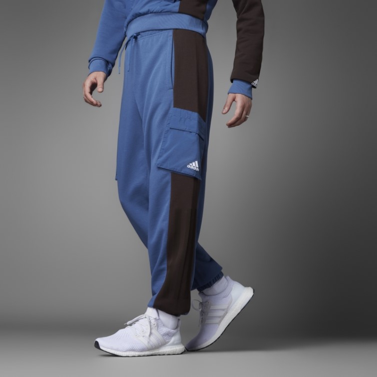 Pantalon En Molleton Adidas Colorblock Acier