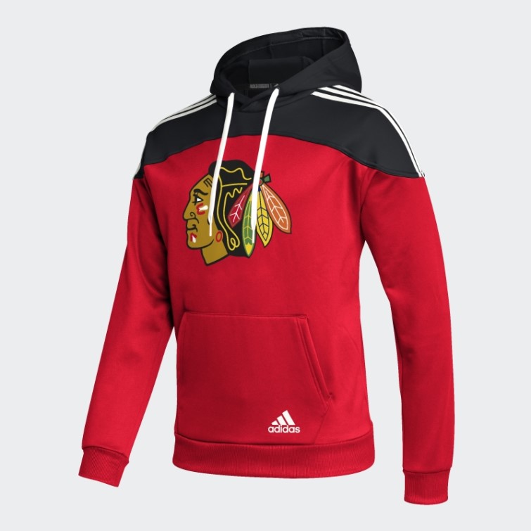Adidas Blackhawks Sweat à Capuche Rouge