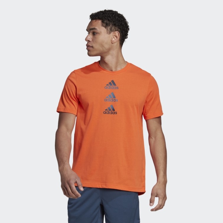 Adidas T-shirt Conçu Pour Déplacer Le Logo Orange