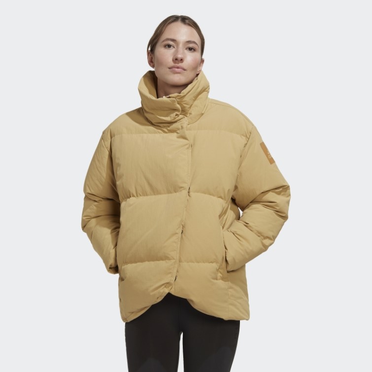 Doudoune Big Baffle Beige Doré Adidas