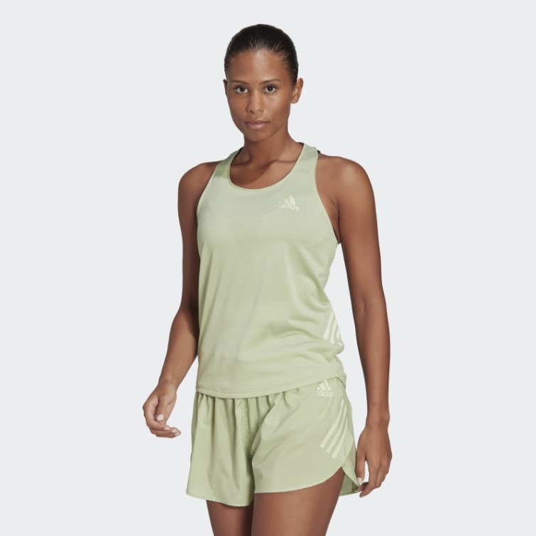 Parley Adizero Run Débardeur Adidas Lime