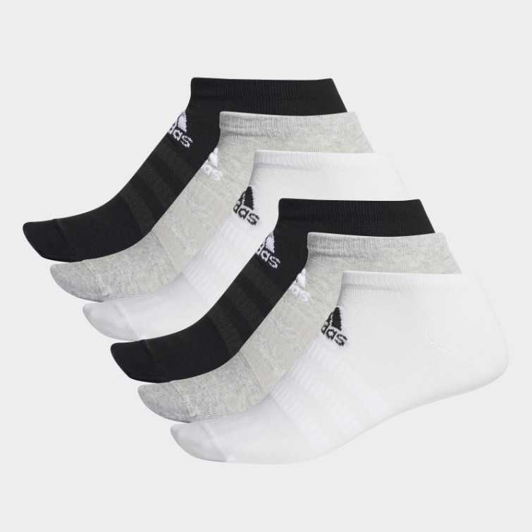 Chaussettes Basses Adidas Gris Moyen 6 Paires