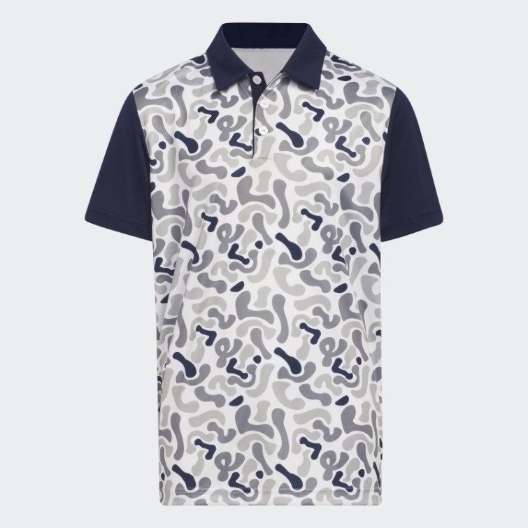 Polo Imprimé Camouflage Adidas Bleu Marine