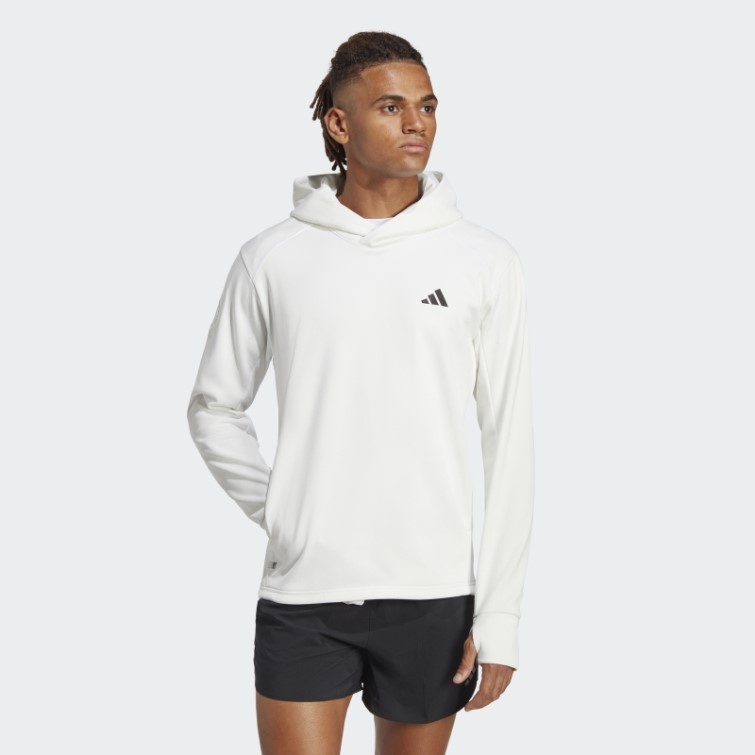 Adidas Made To Be Remade Aeroready Running Sweat à Capuche Blanc