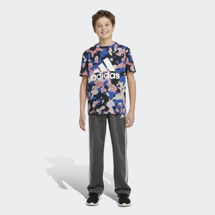 Adidas Core Camo T-shirt à Manches Courtes Imprimé Allover Gris Moyen