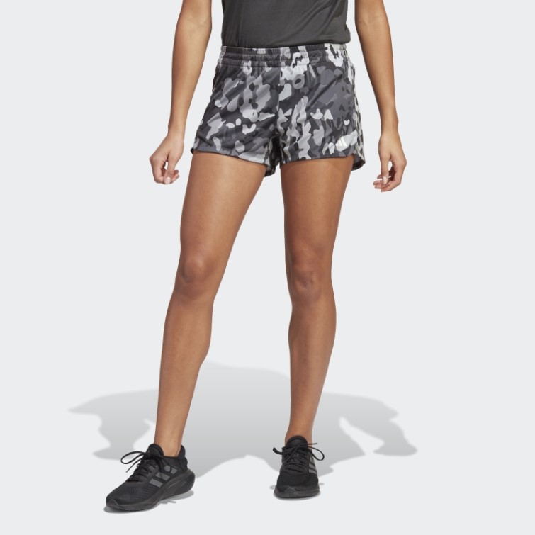 Pacer Aeroready Train Essentials Minimal Branding Short Imprimé Fleuri Adidas Noir