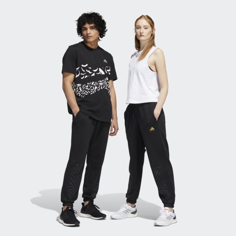 Pantalon Graphique Panthère Noire Adidas Noir