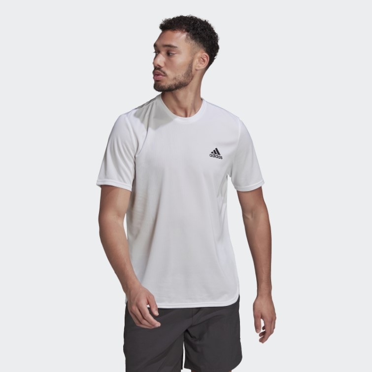 Adidas Aeroready Conçu Pour Le Mouvement Tee Blanc