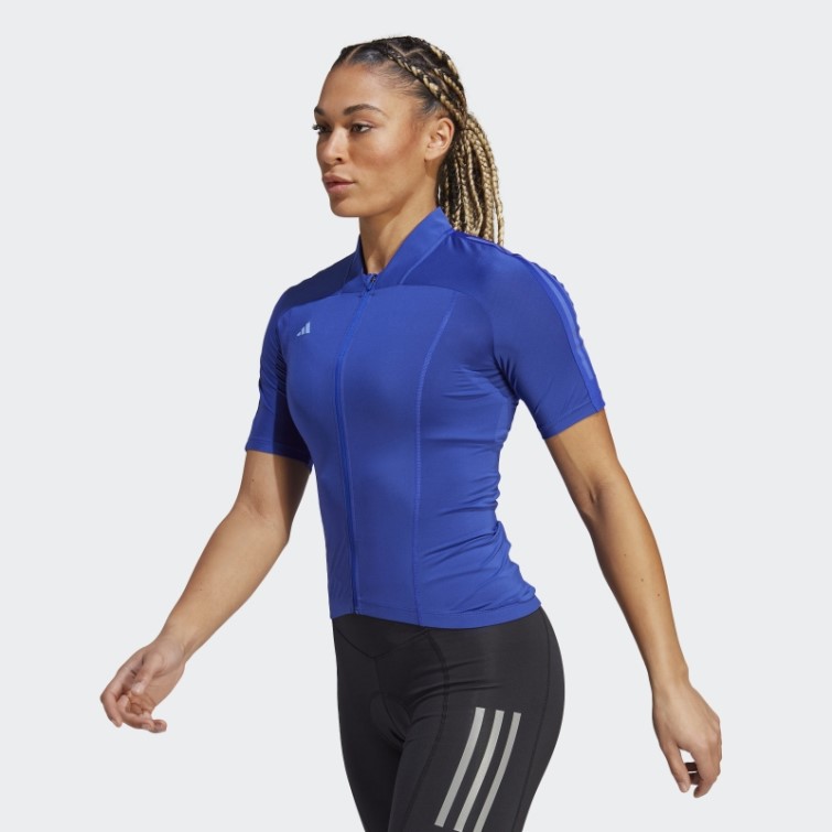 Adidas Maillot Cycliste Manches Courtes Bleu