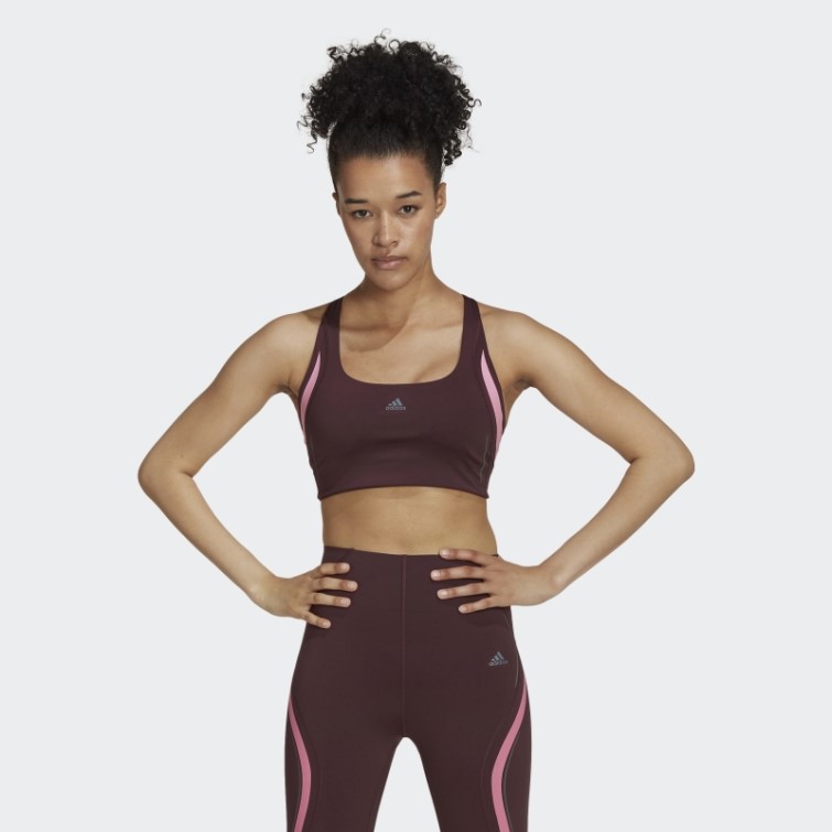 Soutien-gorge D'entraînement à Maintien Moyen Powerimpact Luxe Adidas Bordeaux