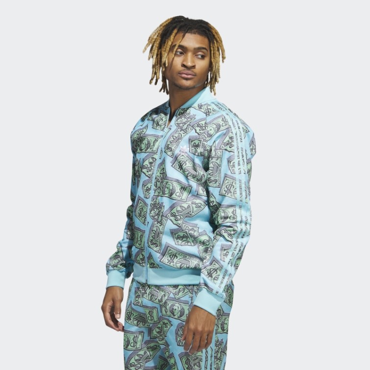 Adidas Frost Mint Jeremy Scott Veste De Survêtement à Imprimé Argent (non Genré)
