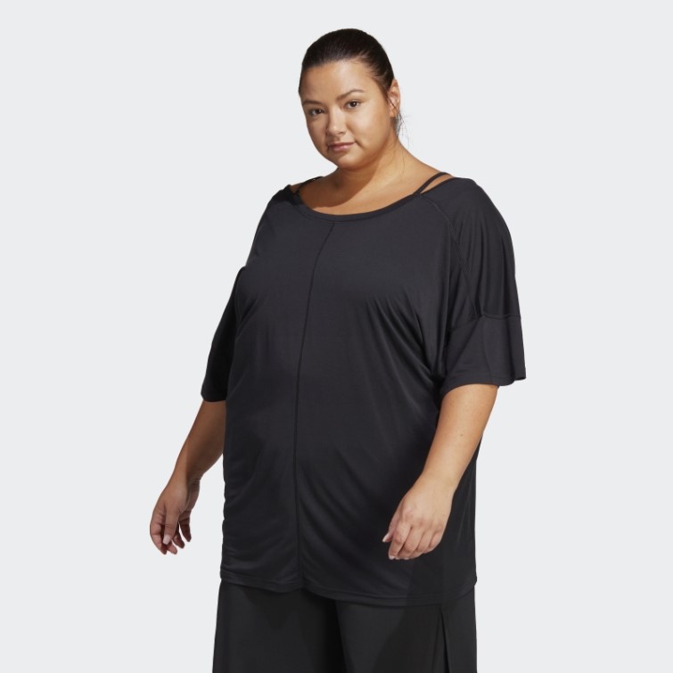 T-shirt Oversize Adidas Yoga Studio Noir (taille Plus)
