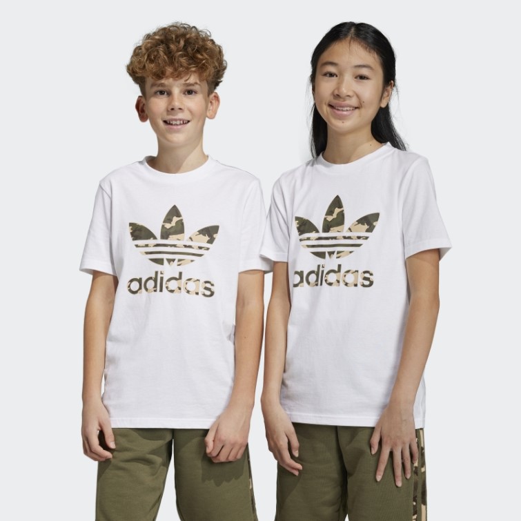 Tee Shirt Camouflage Blanc Adidas