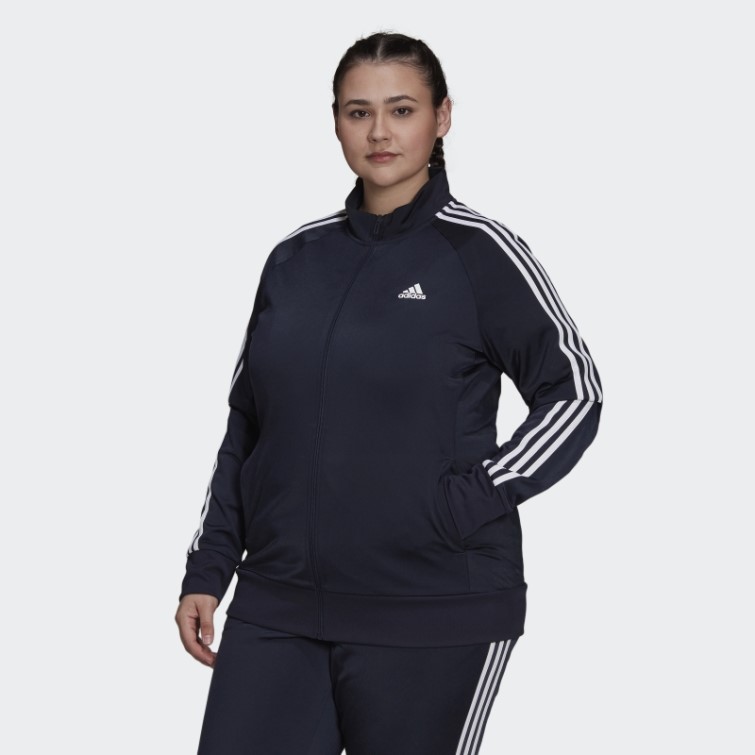 Ink Essentials Warm-up Tricot Slim 3-stripes Track Jacket (taille Plus) Adidas
