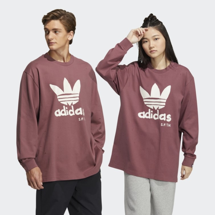 Adidas Song For The Muet T-shirt à Manches Longues Bordeaux