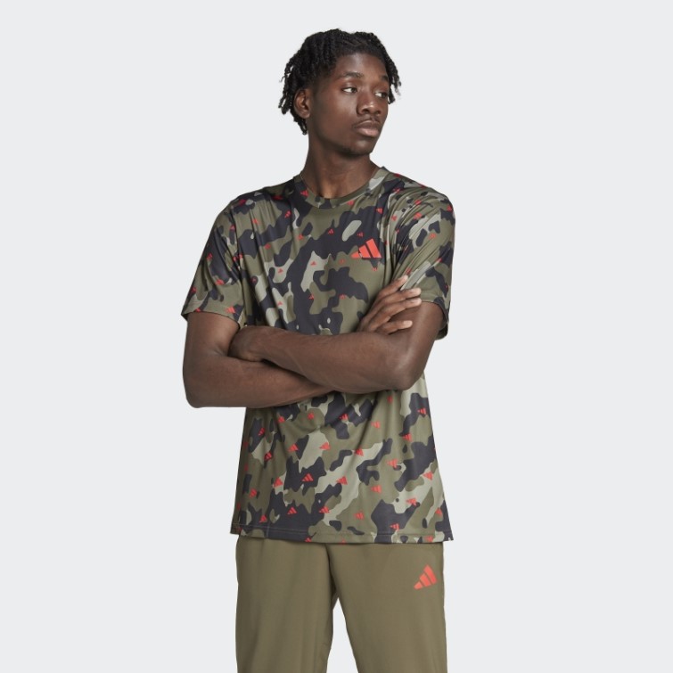 Adidas Olive Train Essentials T-shirt D'entraînement Saisonnier
