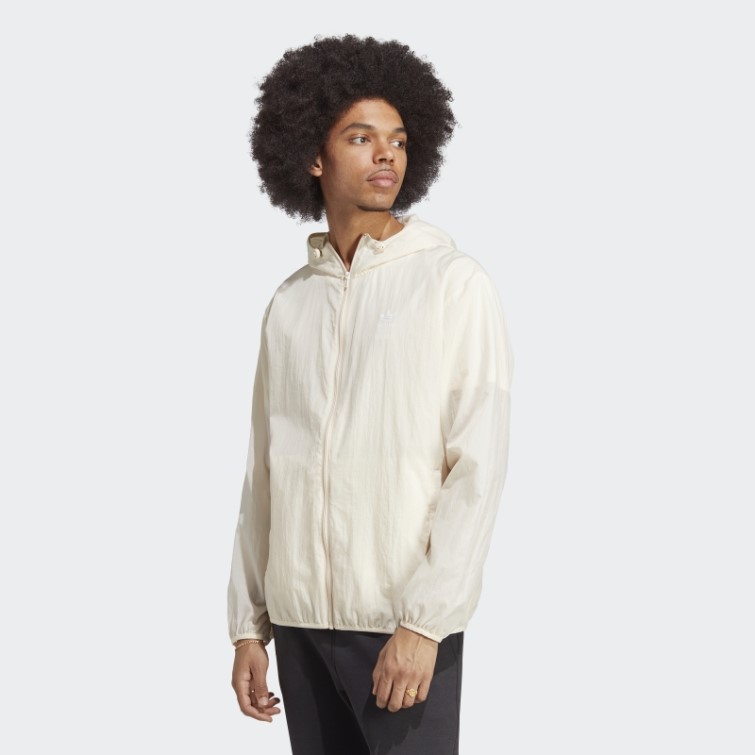 Coupe Vent Trèfle Essentials Adidas Blanc