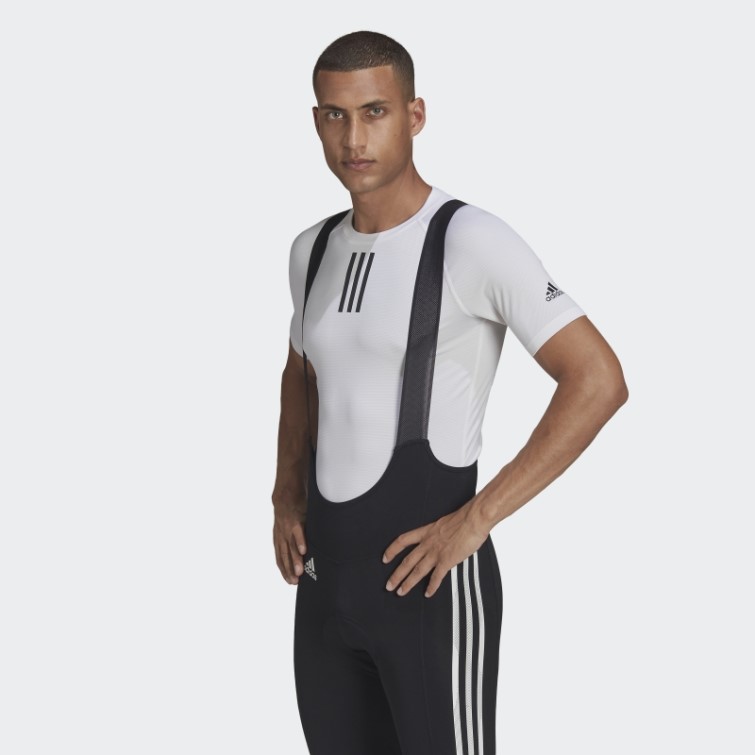 Le Sous-vêtement Cycliste Manches Courtes Adidas Blanc