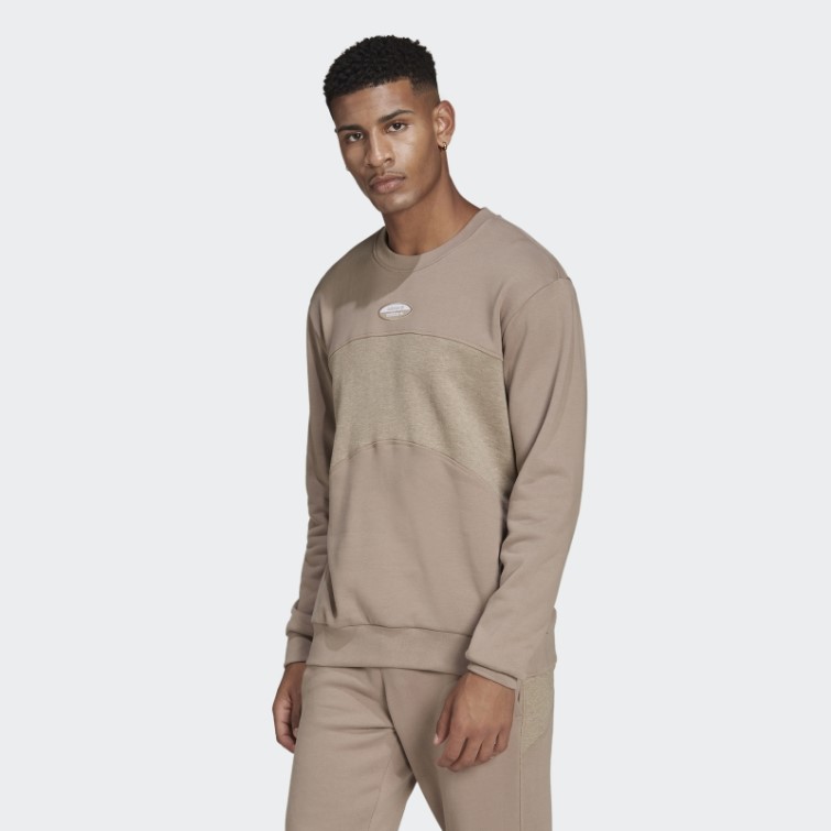 Adidas Craie Marron R.y.v. Sweat Ras Du Cou Basique