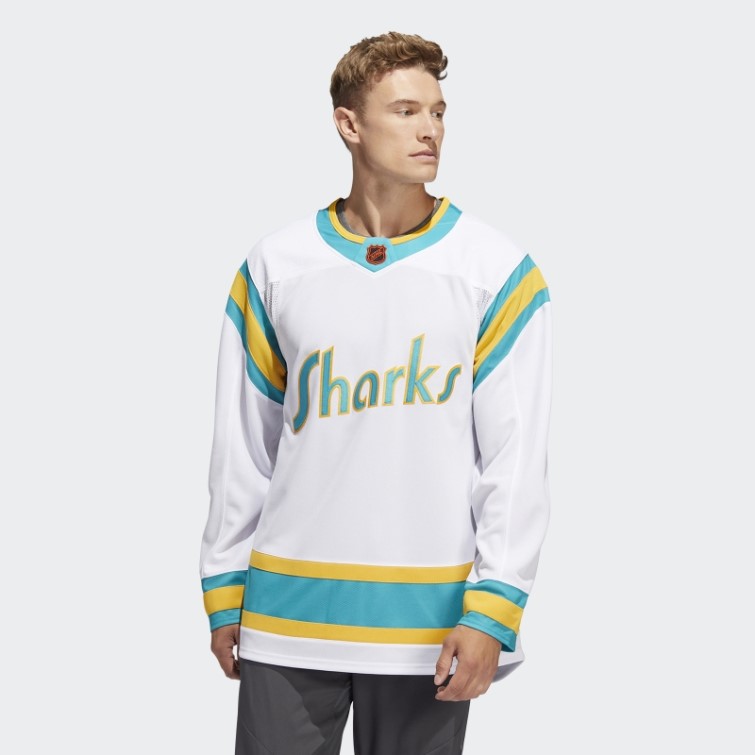 Adidas Maillot Requins Blancs Authentique Reverse Wordmark Rétro