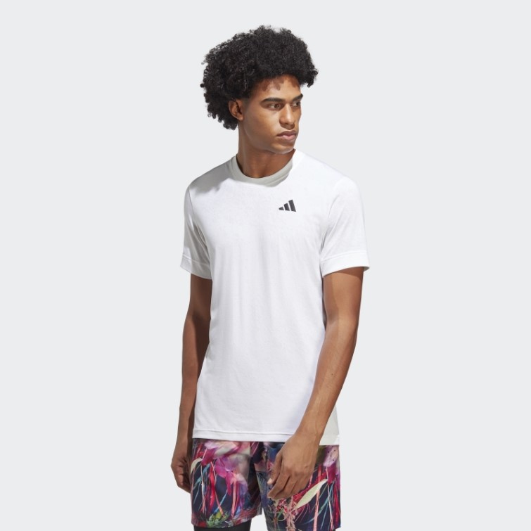Tee Shirt Adidas Tennis Freelift Blanc