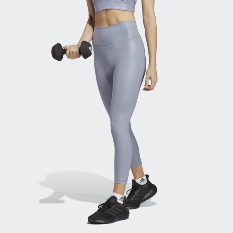 Legging Adidas Optime Training Shine 7/8 Violet Argent