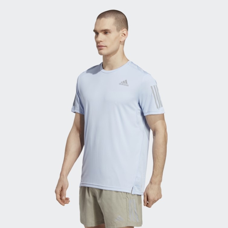 Adidas Aube Possède Le T-shirt De Course Bleu