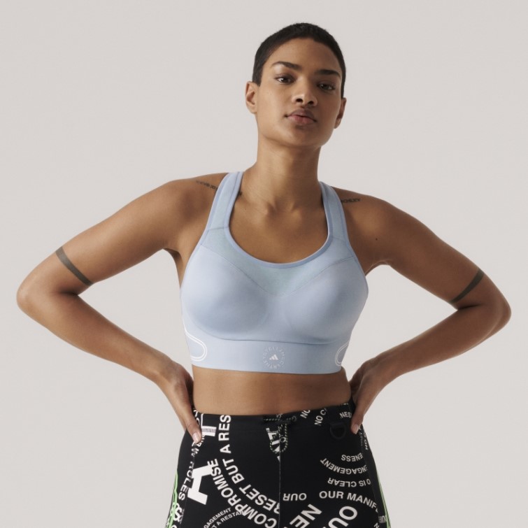 Adidas By Stella Ash Grey Mccartney Truepace Soutien-gorge De Sport à Maintien élevé