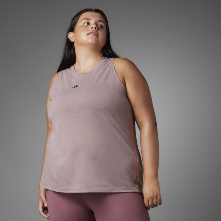 Adidas Authentique équilibre Yoga Débardeur (grande Taille) Violet