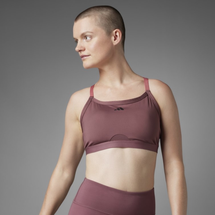 Soutien-gorge De Yoga à Maintien Léger Authentique Balance Adidas Bordeaux