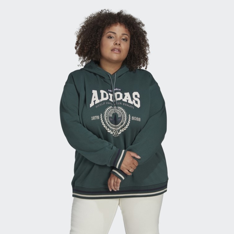 Sweat à Capuche Adidas Originals Class Of 72 Vert Minéral (taille Plus) Chaud