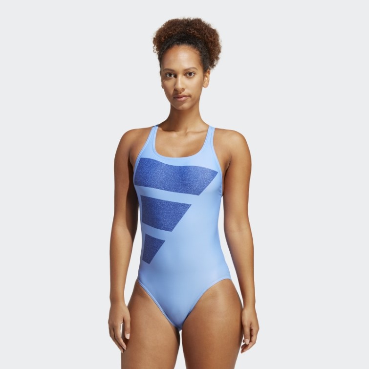 Maillot De Bain Graphique Adidas Big Bars Bleu