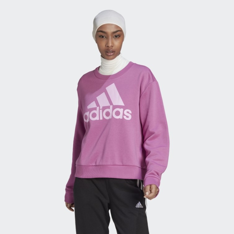 Sweat Ample Logo Adidas Essentials Lilas