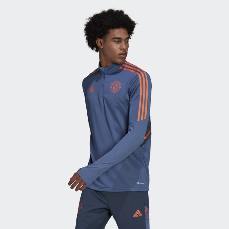 Manchester United Condivo 22 Haut D'entraînement Adidas Bleu