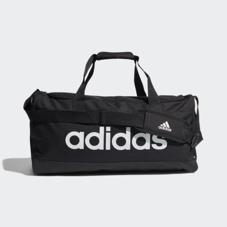Sac Polochon Logo Adidas Essentials Moyen Noir