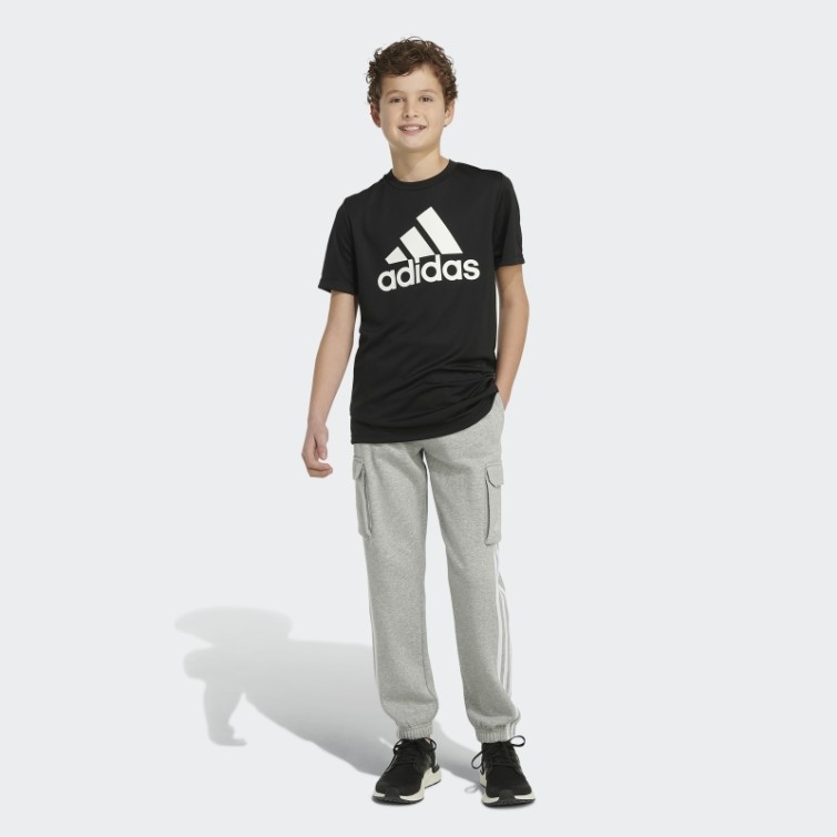 Adidas Pantalon De Jogging Cargo Fleece 3 Bandes Gris Moyen