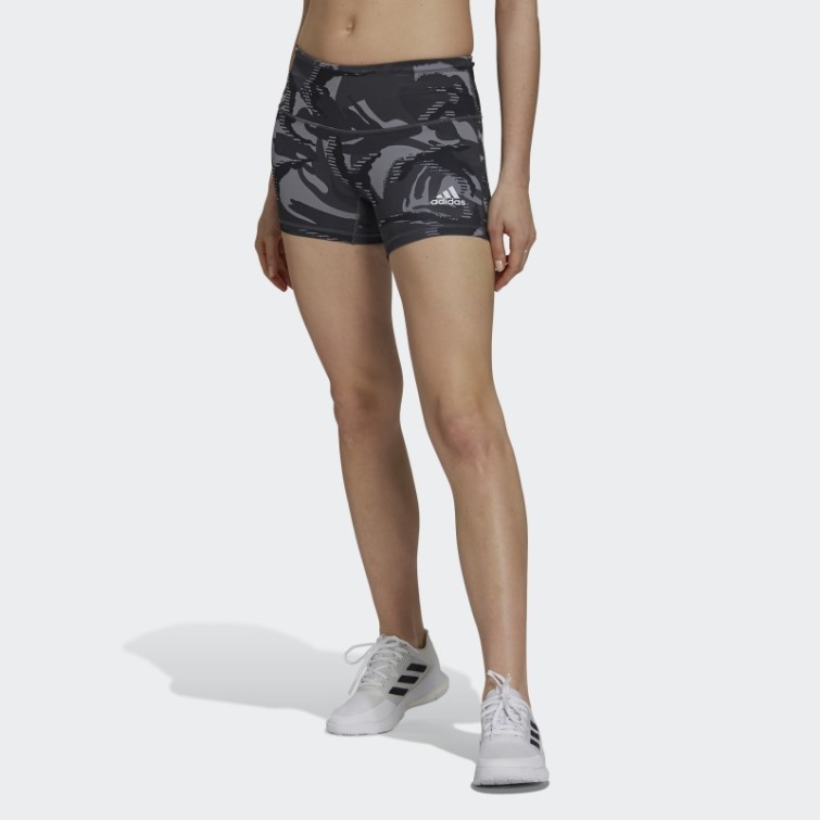Collants Courts Camouflage Gris 4 Pouces Adidas