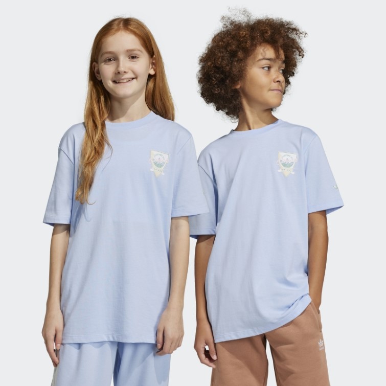 T-shirt Boyfriend Imprimé Graphique Bleu Aube Adidas
