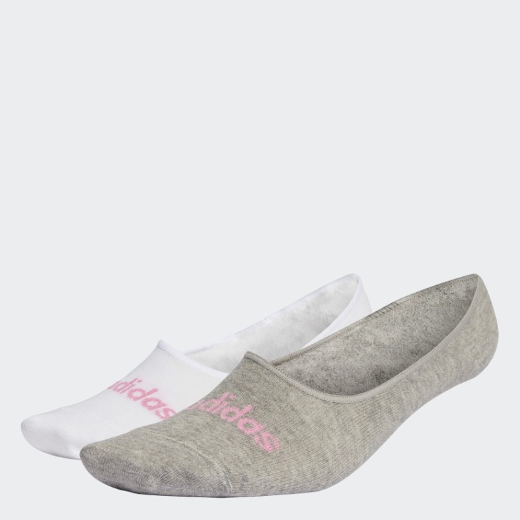 Adidas Chaussettes Fines Linéaires Ballerine 2 Paires Blanc