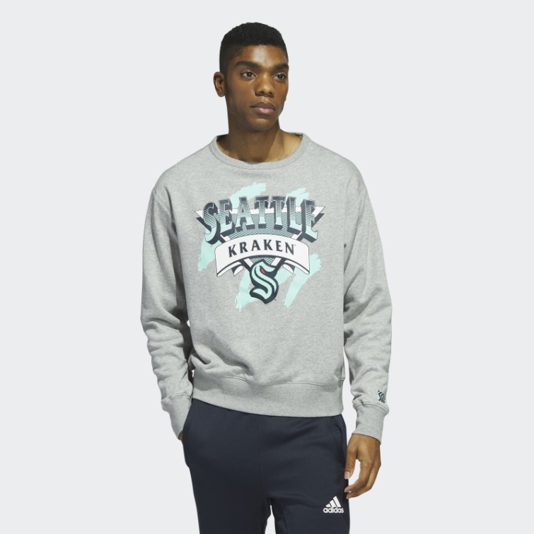 Sweat Adidas Gris Moyen Kraken Vintage Crew