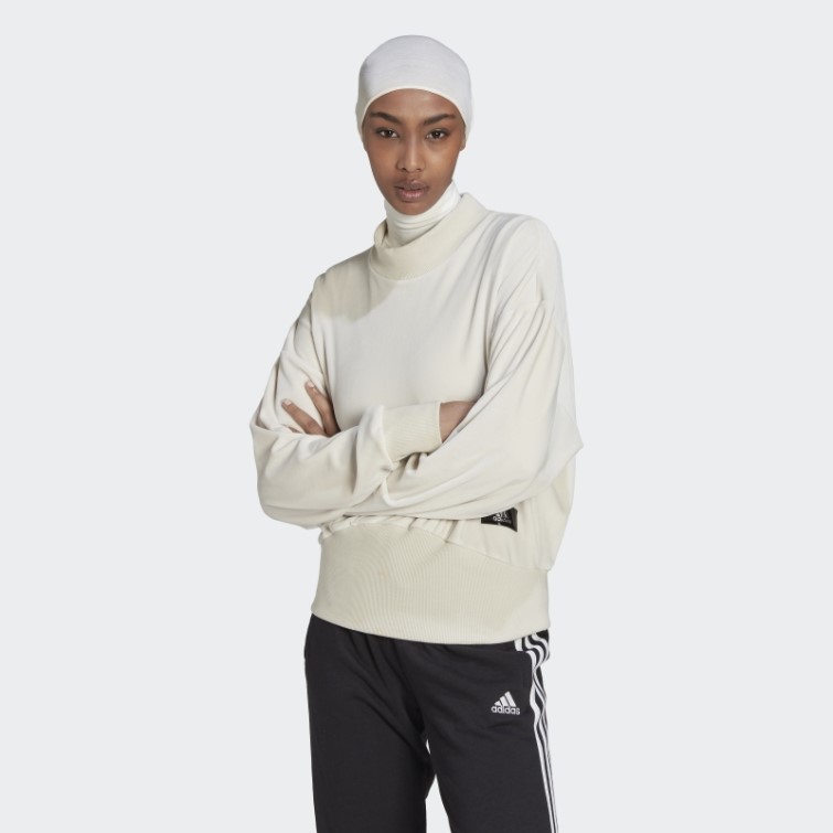 Sweat Adidas Aluminium Holidayz Confortable En Velours