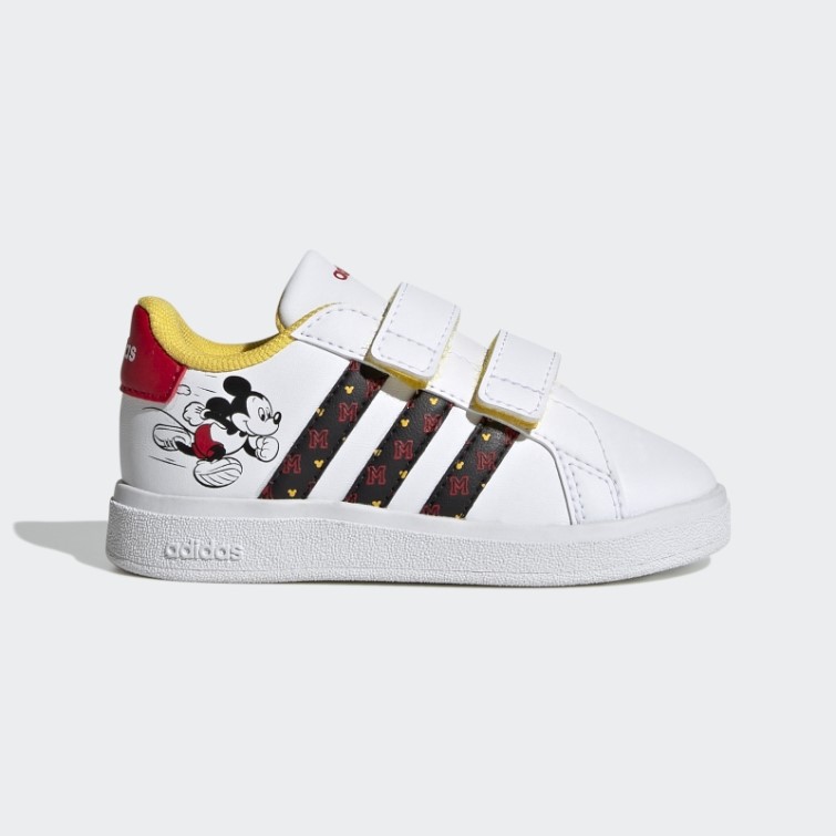 Adidas X Disney Grand Court Mickey Chaussures à Scratch Blanc