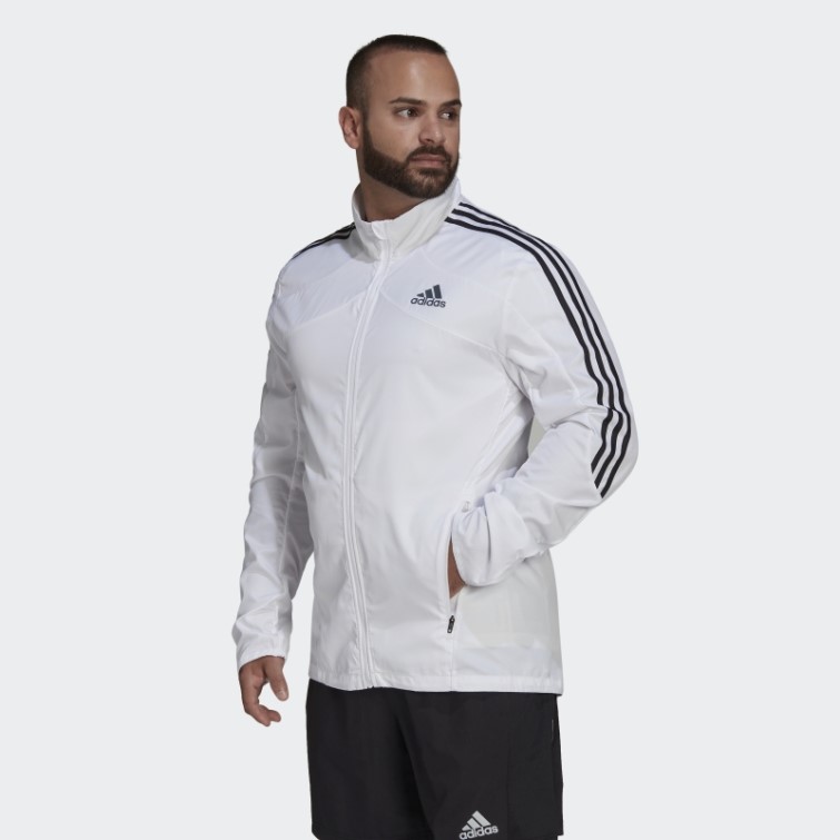 Veste Adidas Marathon 3 Bandes Blanc