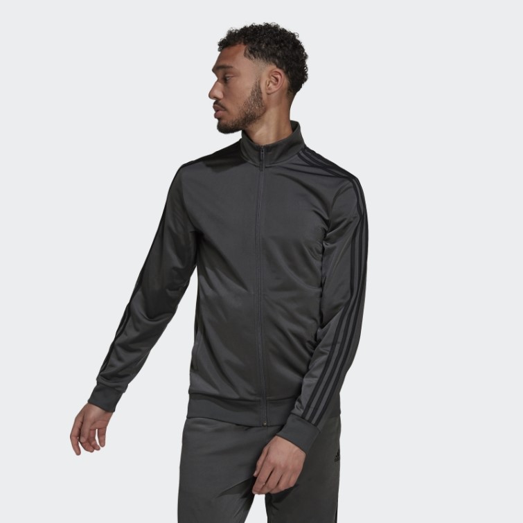 Veste De Survêtement Essentials Warm-up 3 Bandes Adidas Gris