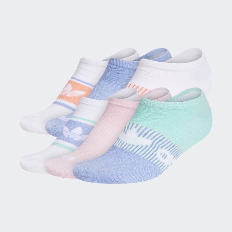 Chaussettes Invisibles Adidas Gradient Superlite Bleu Aube 6 Paires