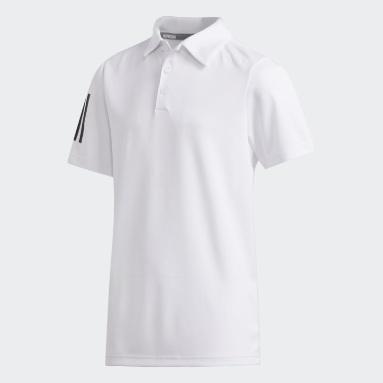 Polo 3 Bandes Adidas Blanc