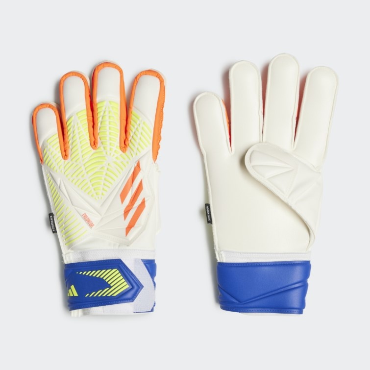 Predator Edge Gants De Match Fingersave Blanc Adidas
