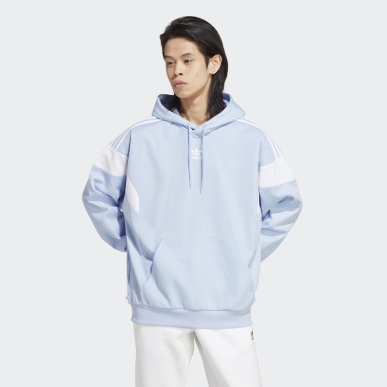 Adicolor Classics Sweat à Capuche Ligne Coupe Adidas Bleu Aube